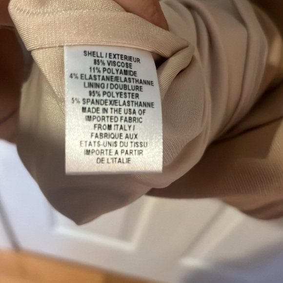 Milly Tan Halter Sheath Mini Dress for Work women’s size Medium - Picture 8 of 8